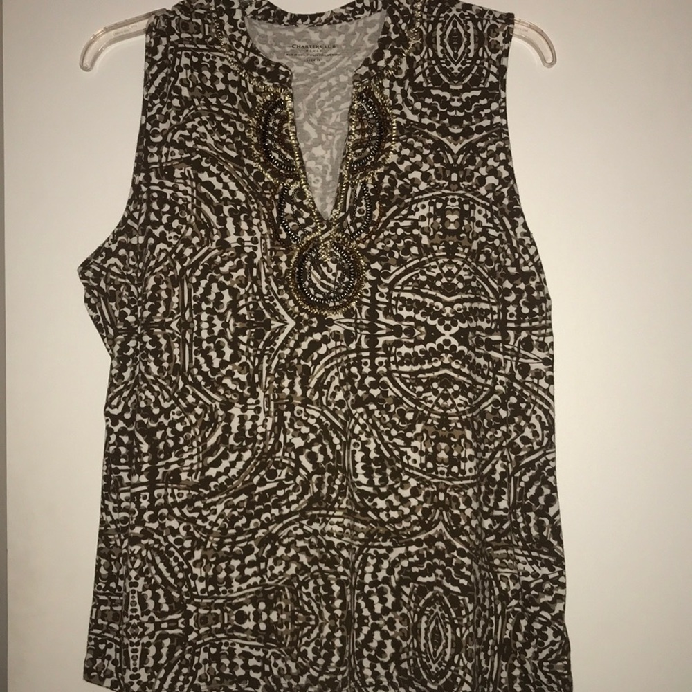 Dressy Top with Beading around neck